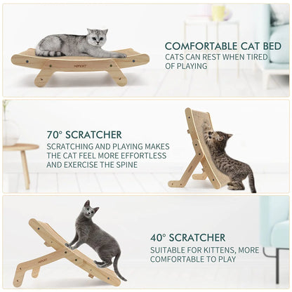 Wooden Cat Scratcher - Stylish & Durable Cat Furniture - Pawsomes