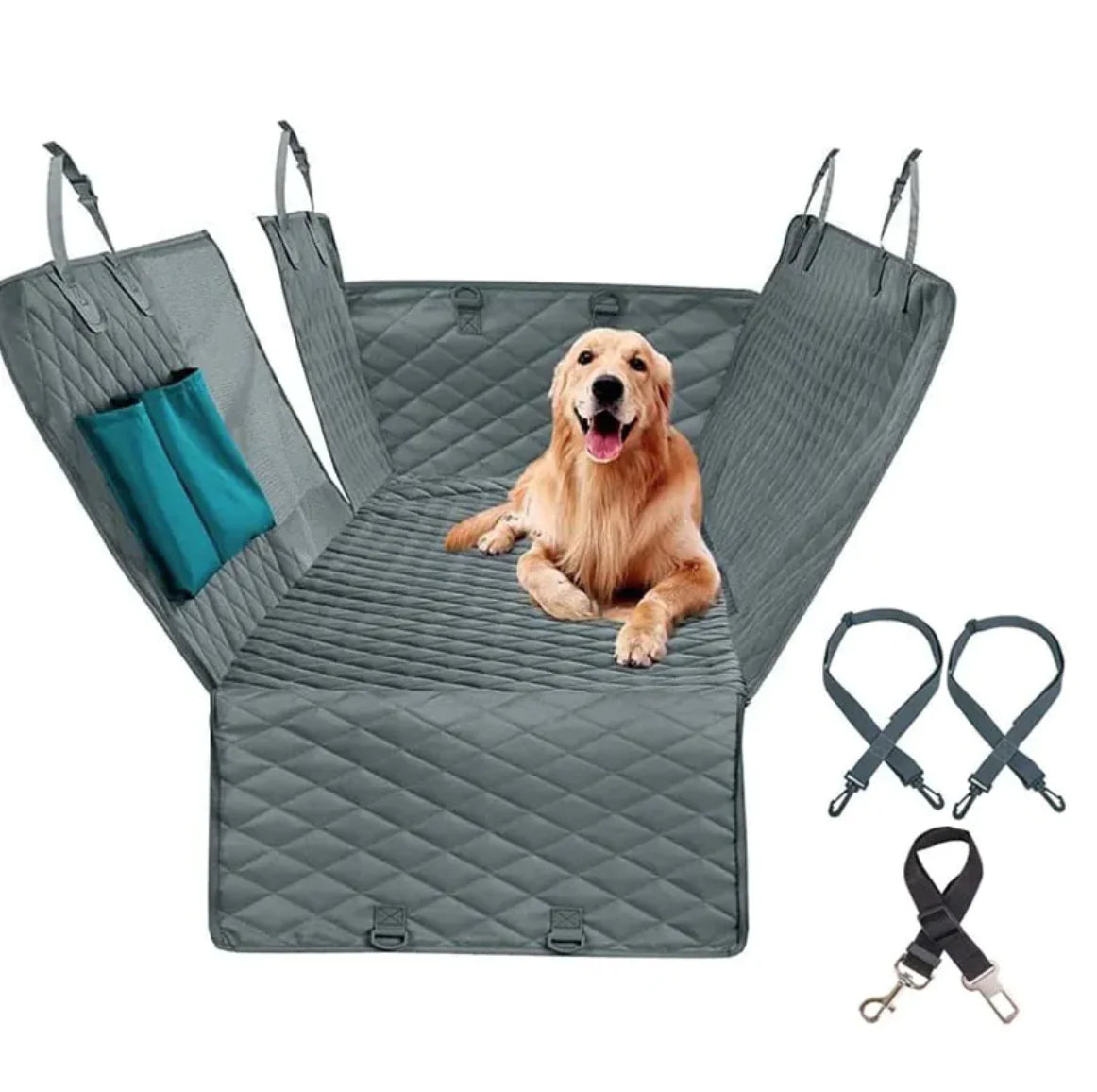 Pet Travel Rear Seat Cushion - Waterproof & Durable - Pawsomes