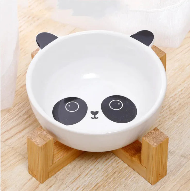 Cartoon-Style Ceramic Pet Bowl – Fun & Durable – Pawsomes