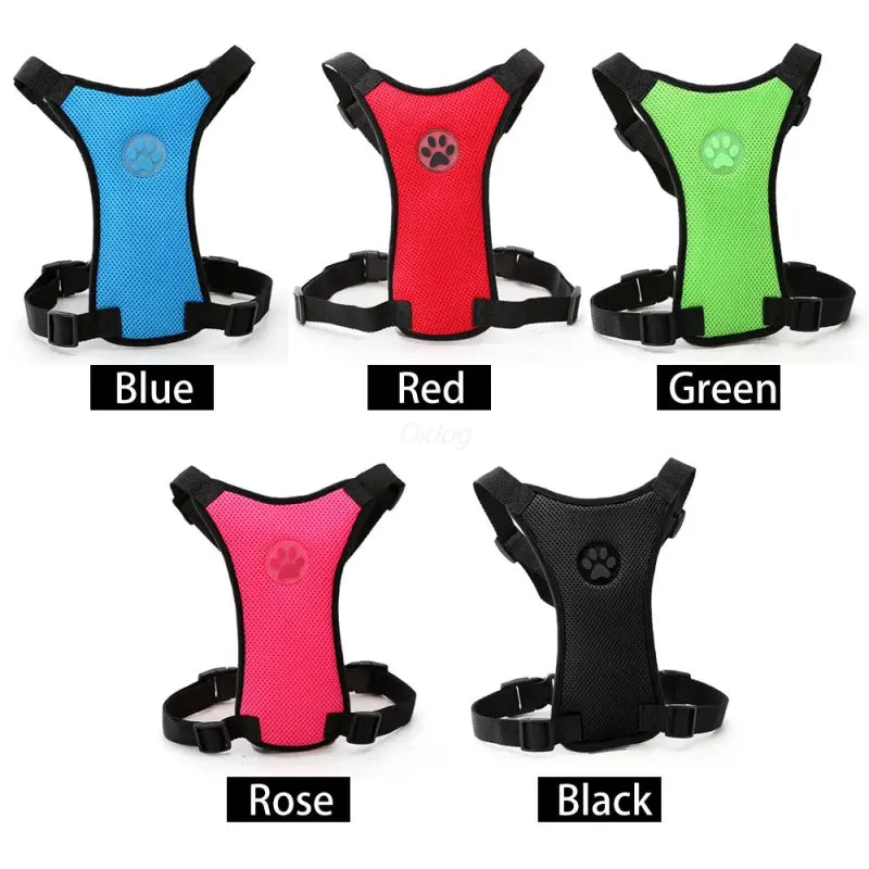 Dog Chest Straps for Car Safety - Breathable Mesh - Pawsomes