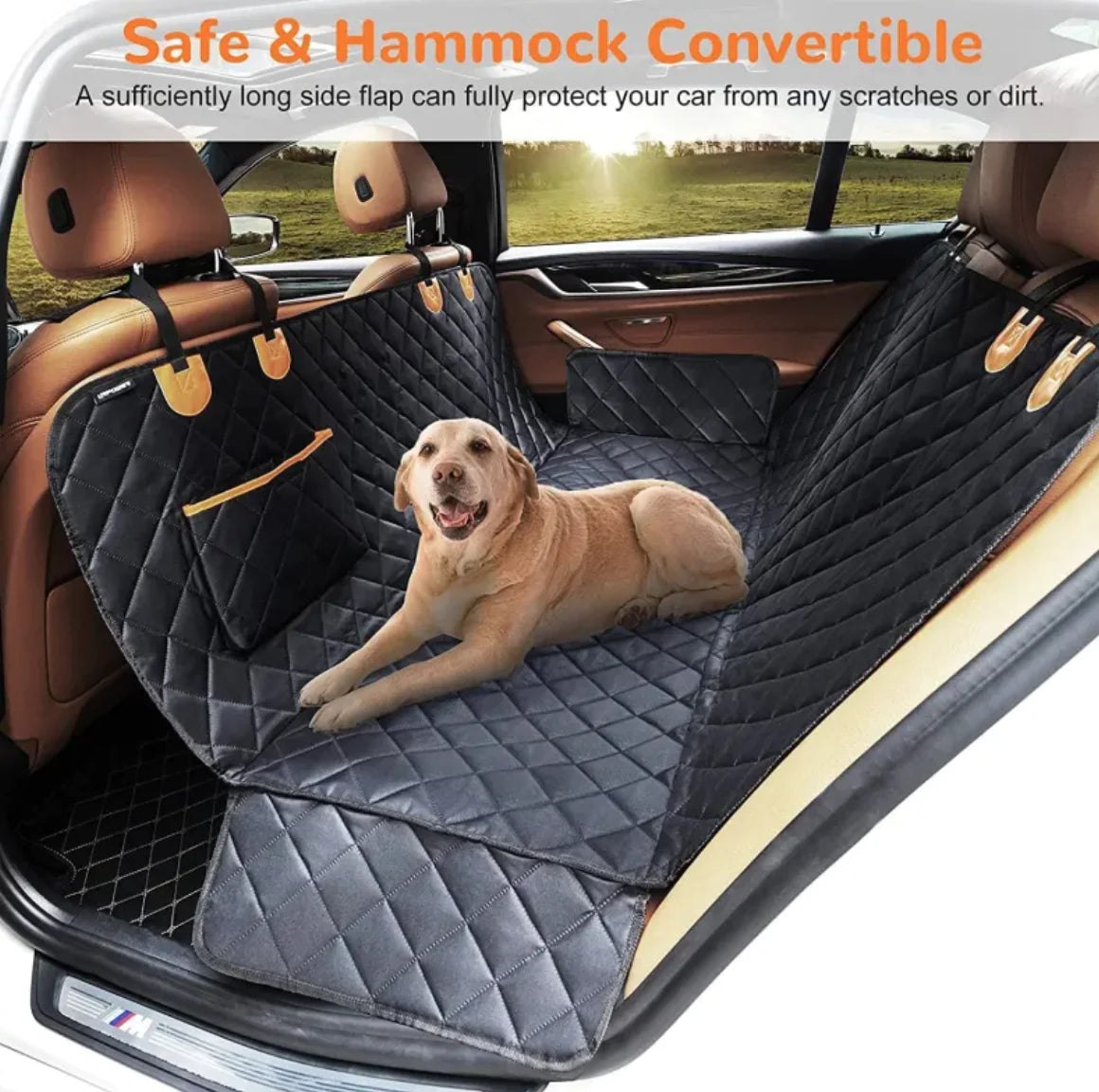 Pet Travel Rear Seat Cushion - Waterproof & Durable - Pawsomes