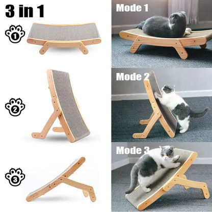 Wooden Cat Scratcher - Stylish & Durable Cat Furniture - Pawsomes