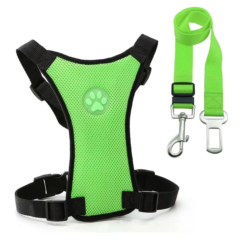 Dog Chest Straps for Car Safety - Breathable Mesh - Pawsomes