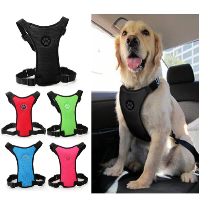 Dog Chest Straps for Car Safety - Breathable Mesh - Pawsomes