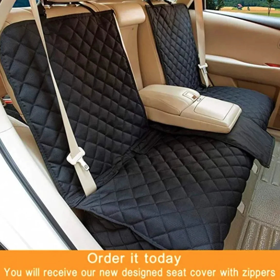 Pet Travel Rear Seat Cushion - Waterproof & Durable - Pawsomes