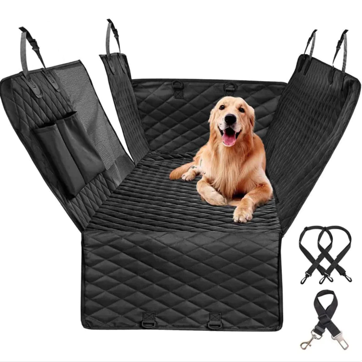 Pet Travel Rear Seat Cushion - Waterproof & Durable - Pawsomes